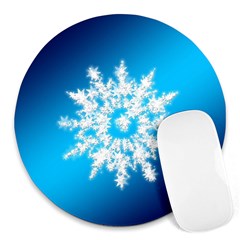 Background Christmas Star Round Mousepads by Nexatart