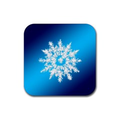 Background Christmas Star Rubber Coaster (square)  by Nexatart