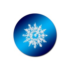 Background Christmas Star Rubber Coaster (round)  by Nexatart