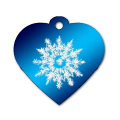 Background Christmas Star Dog Tag Heart (one Side) by Nexatart