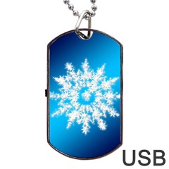 Background Christmas Star Dog Tag Usb Flash (one Side) by Nexatart