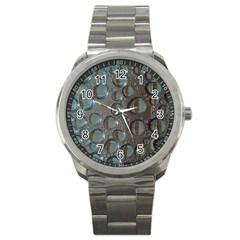 Drop Of Water Condensation Fractal Sport Metal Watch by Nexatart