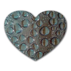 Drop Of Water Condensation Fractal Heart Mousepads by Nexatart