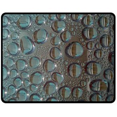 Drop Of Water Condensation Fractal Double Sided Fleece Blanket (medium)  by Nexatart