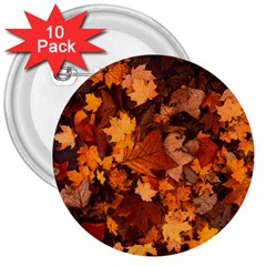 Fall Foliage Autumn Leaves October 3  Buttons (10 Pack)  by Nexatart