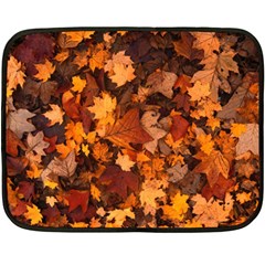 Fall Foliage Autumn Leaves October Fleece Blanket (mini)