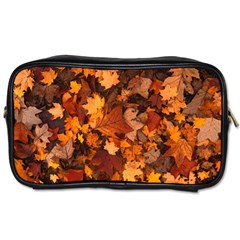 Fall Foliage Autumn Leaves October Toiletries Bags by Nexatart