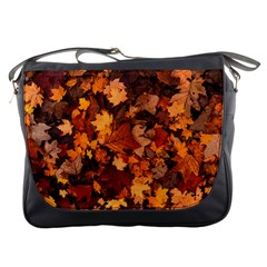 Fall Foliage Autumn Leaves October Messenger Bags by Nexatart