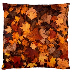 Fall Foliage Autumn Leaves October Large Cushion Case (one Side) by Nexatart