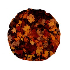 Fall Foliage Autumn Leaves October Standard 15  Premium Flano Round Cushions by Nexatart