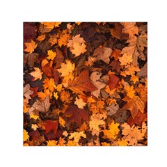 Fall Foliage Autumn Leaves October Small Satin Scarf (square) by Nexatart