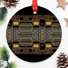 Board Digitization Circuits Ornament (round) by Nexatart