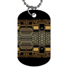 Board Digitization Circuits Dog Tag (one Side) by Nexatart