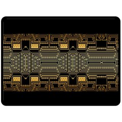 Board Digitization Circuits Fleece Blanket (large)  by Nexatart