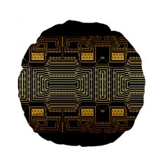 Board Digitization Circuits Standard 15  Premium Round Cushions by Nexatart