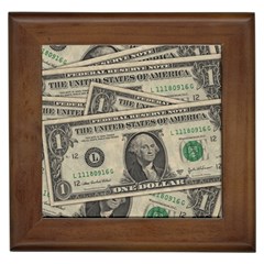 Dollar Currency Money Us Dollar Framed Tiles by Nexatart