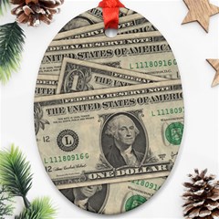 Dollar Currency Money Us Dollar Ornament (oval)