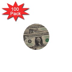 Dollar Currency Money Us Dollar 1  Mini Buttons (100 Pack)  by Nexatart