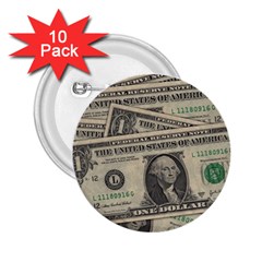 Dollar Currency Money Us Dollar 2 25  Buttons (10 Pack)  by Nexatart