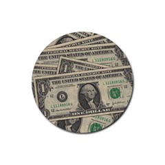 Dollar Currency Money Us Dollar Rubber Coaster (round)  by Nexatart