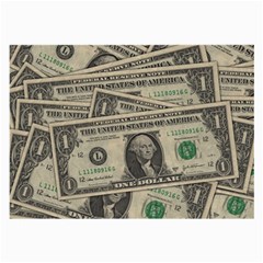 Dollar Currency Money Us Dollar Large Glasses Cloth (2-side) by Nexatart