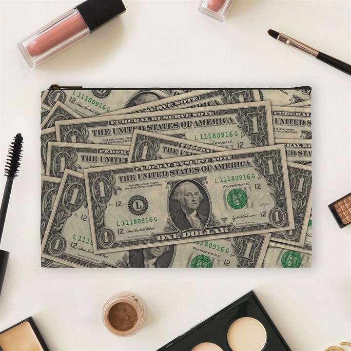 Dollar Currency Money Us Dollar Cosmetic Bag (Large) 