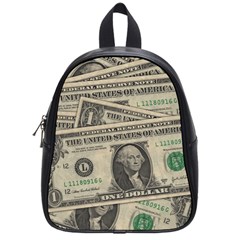 Dollar Currency Money Us Dollar School Bag (small) by Nexatart