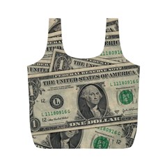 Dollar Currency Money Us Dollar Full Print Recycle Bags (m)  by Nexatart