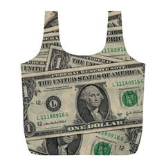 Dollar Currency Money Us Dollar Full Print Recycle Bags (l)  by Nexatart