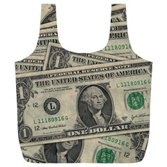 Dollar Currency Money Us Dollar Full Print Recycle Bags (l)  by Nexatart