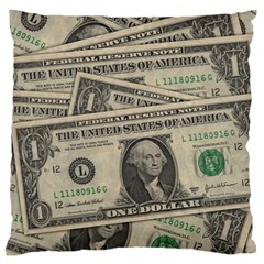 Dollar Currency Money Us Dollar Standard Flano Cushion Case (two Sides) by Nexatart