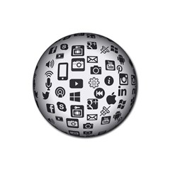 Icon Ball Logo Google Networking Rubber Coaster (round)  by Nexatart