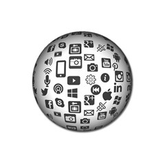 Icon Ball Logo Google Networking Magnet 3  (round) by Nexatart