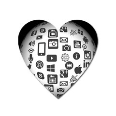 Icon Ball Logo Google Networking Heart Magnet by Nexatart