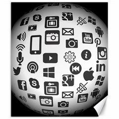 Icon Ball Logo Google Networking Canvas 20  X 24   by Nexatart