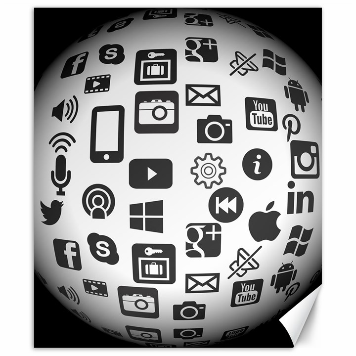 Icon Ball Logo Google Networking Canvas 20  x 24  