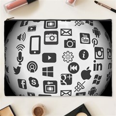 Icon Ball Logo Google Networking Cosmetic Bag (xxxl)  by Nexatart