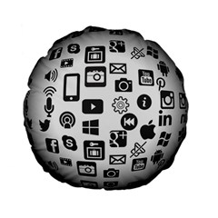 Icon Ball Logo Google Networking Standard 15  Premium Flano Round Cushions by Nexatart