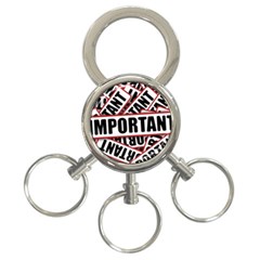 Important Stamp Imprint 3-ring Key Chains by Nexatart