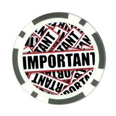 Important Stamp Imprint Poker Chip Card Guard (10 Pack) by Nexatart