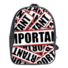 Important Stamp Imprint School Bag (large) by Nexatart