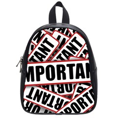 Important Stamp Imprint School Bag (small) by Nexatart