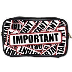 Important Stamp Imprint Toiletries Bags by Nexatart