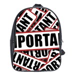 Important Stamp Imprint School Bag (XL) Front