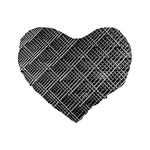 Grid Wire Mesh Stainless Rods Standard 16  Premium Flano Heart Shape Cushions Front