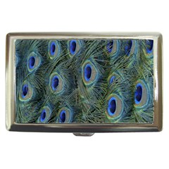 Peacock Feathers Blue Bird Nature Cigarette Money Cases by Nexatart