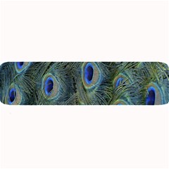 Peacock Feathers Blue Bird Nature Large Bar Mats by Nexatart