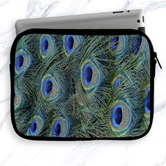 Peacock Feathers Blue Bird Nature Apple Ipad 2/3/4 Zipper Cases by Nexatart