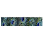 Peacock Feathers Blue Bird Nature Flano Scarf (Small) Front