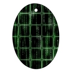 Matrix Earth Global International Ornament (oval) by Nexatart